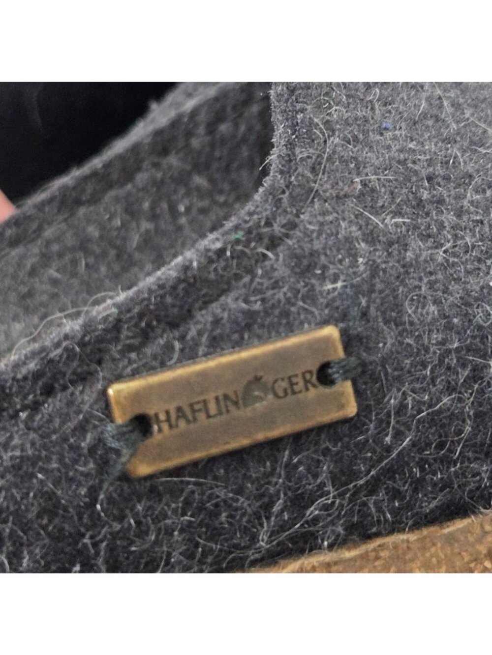 Haflinger Size 10 Paisley Blue Wool Felt Appliqué Stitching Slip-On Clog Slipper - Picture 11 of 11
